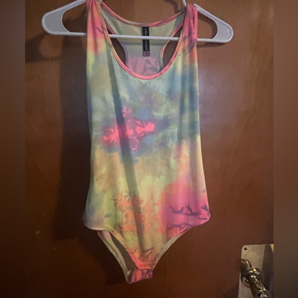 Tye dye, tank top bodysuit
